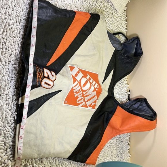 Vintage Tony Stewart Nascar Leather Vest The Home Depot XXL - Picture 7 of 13